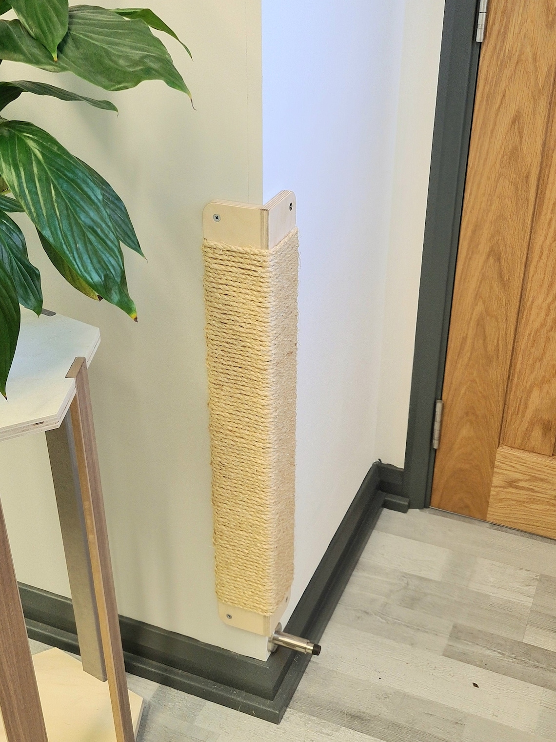 Wall Mounted Corner Cat Scratcher 60cm 24 Tall Etsy UK