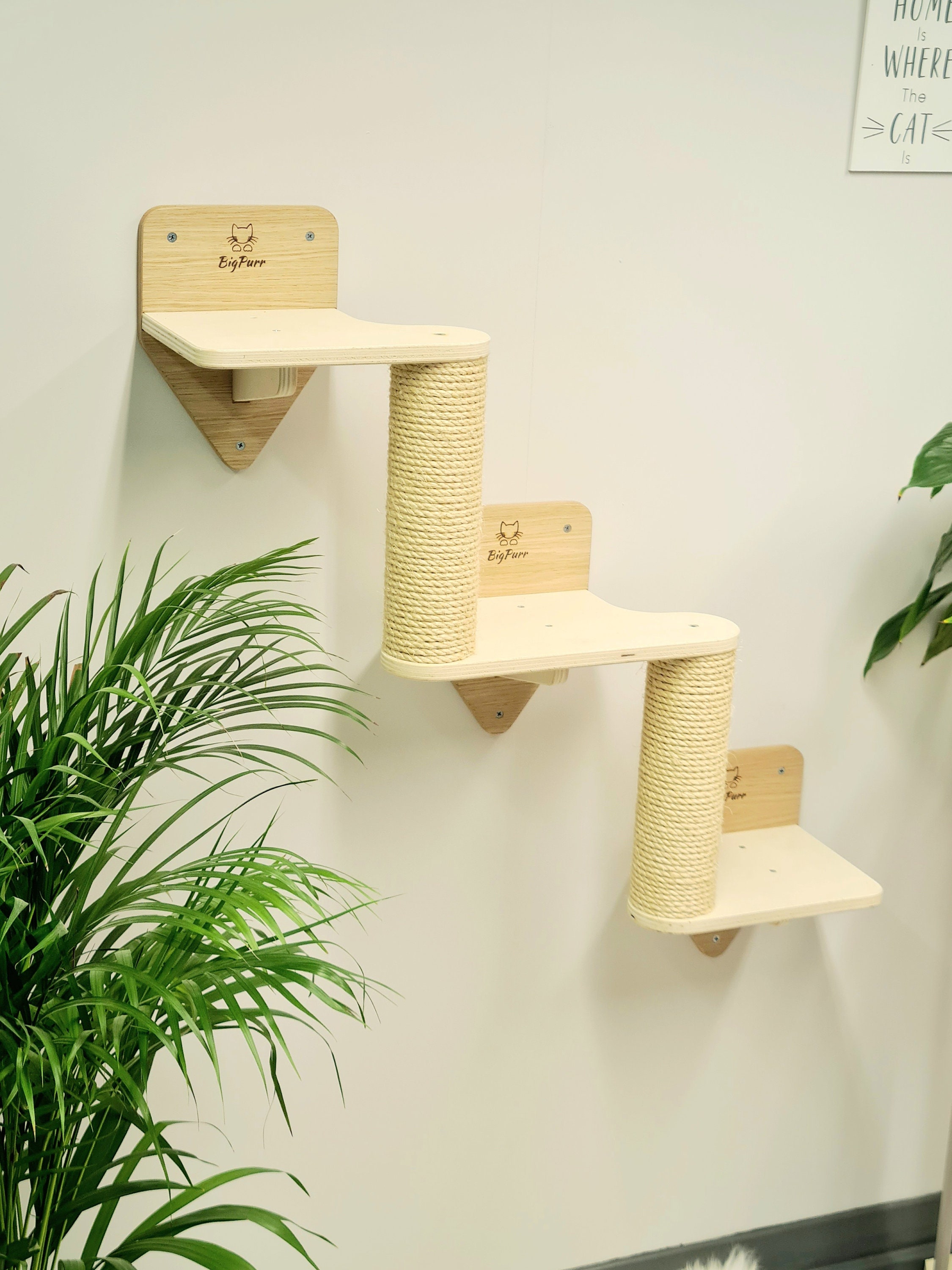 Cat Wall Stairs Climbing Steps Shelves Scratcher Etsy UK