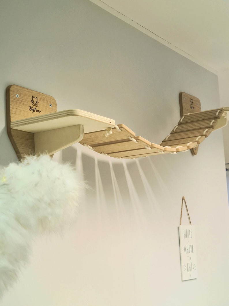 3 Piece Wall Cat Playground Cat Stairs Cat Bridge Shelf Etsy UK