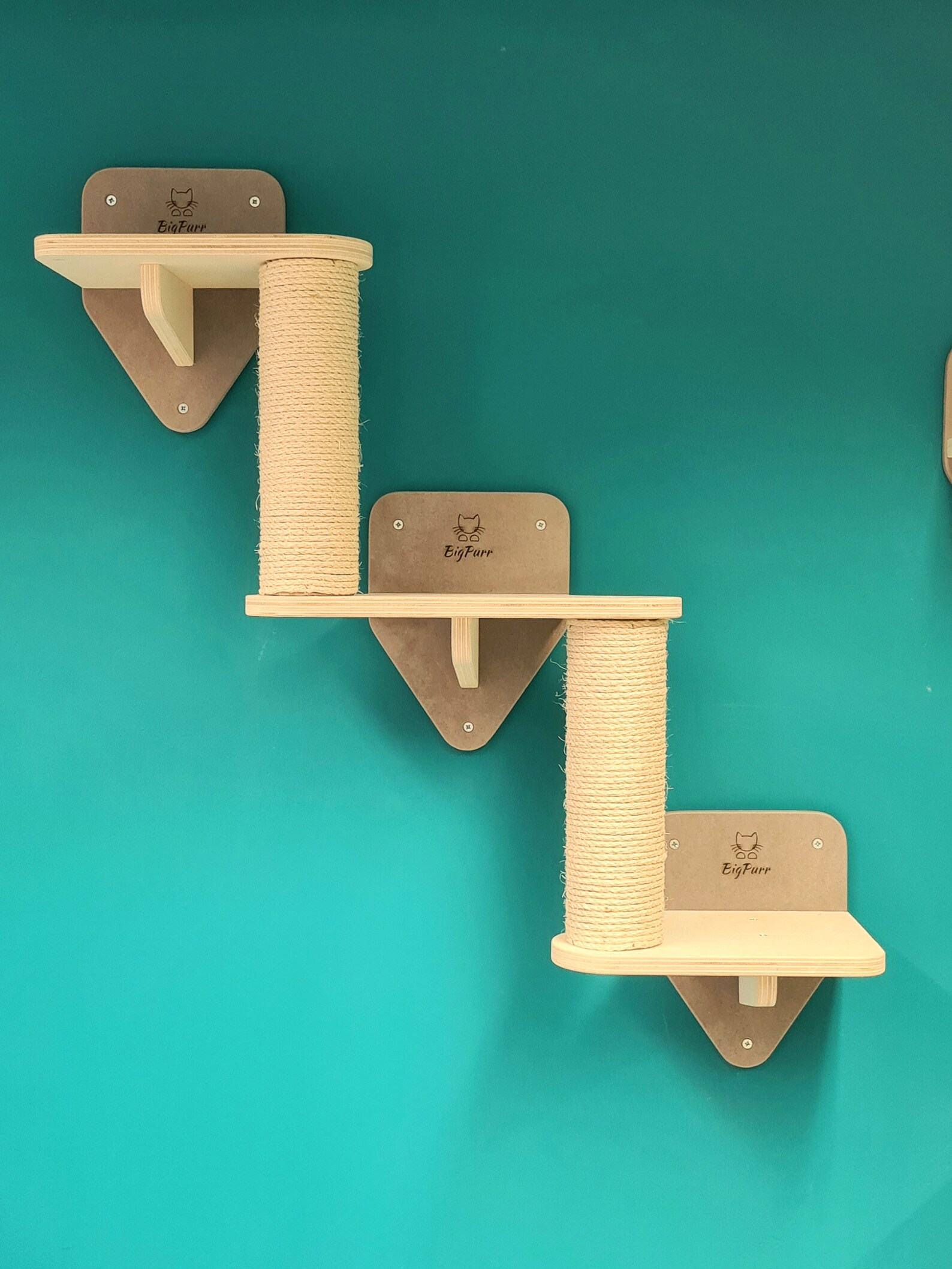 Cat Wall Stairs Climbing Steps Shelves Scratcher Etsy