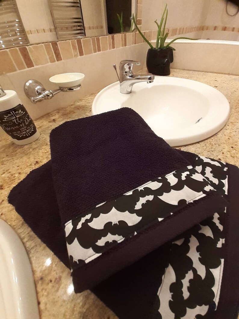 Bath Towel Bat Wreath Towel Embroidered Bat Towel Halloween Towel Fingertip Towel Hand Towel Flour Sack Towel Apron