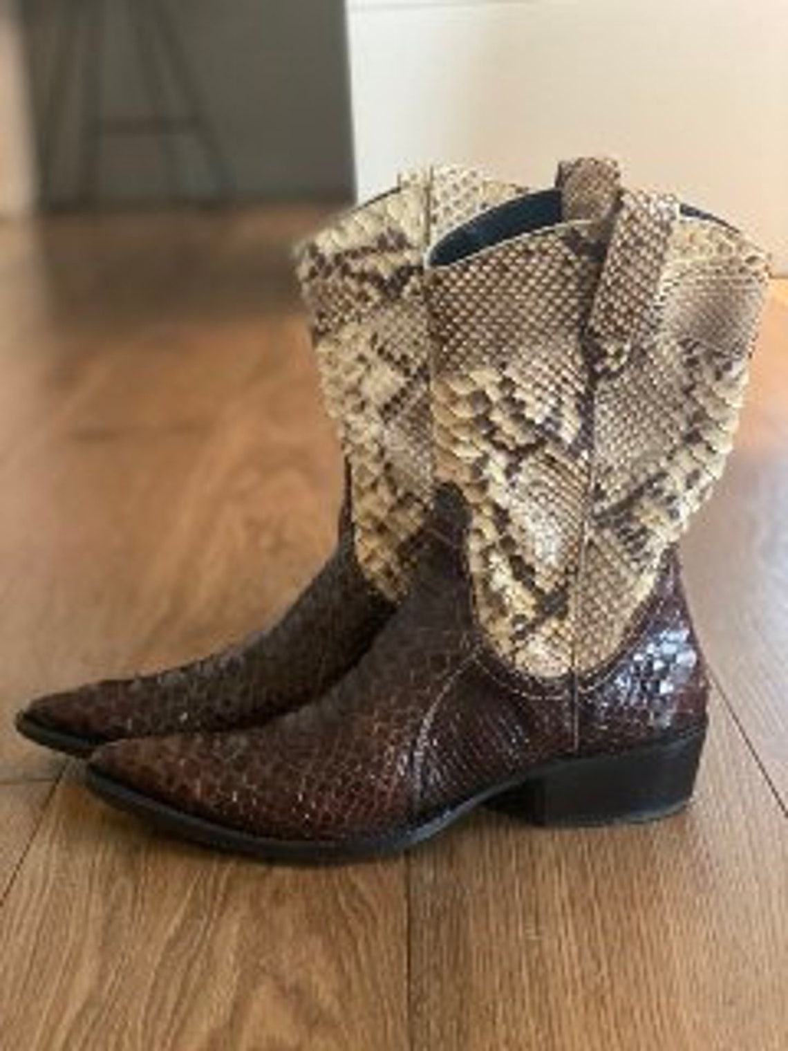 women's python cowboy boots