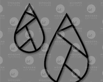 Geometric raindrop SVG // Wall art SVG // Laser cut file // glowforge