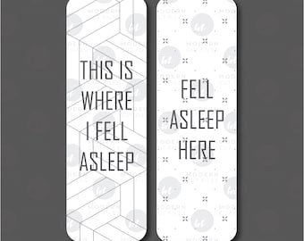 Fell asleep here bookmark SVG// This is where I fell asleep bookmark SVG// Laser cut file