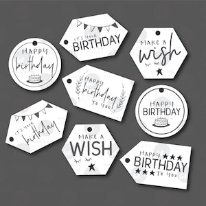 Birthday gift tags SVG bundle// Birthday tag SVG// Laser cut file