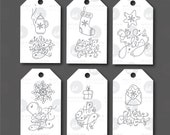 Holiday Gift Tags SVG//Christmas Gift Tag Set SVG // Laser Cut File