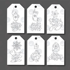 Holiday Gift Tags SVG//Christmas Gift Tag Set SVG // Laser Cut File