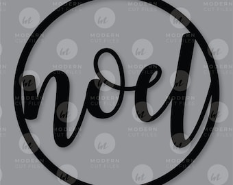 Noel Hoop SVG// Holiday SVG// Christmas SVG// Digital Christmas Decor// Laser Cut Designs// Cricut// Silhouette// Glowforge