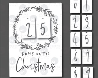 Christmas Countdown SVG// Days until Christmas Countdown SVG // Laser Cut File