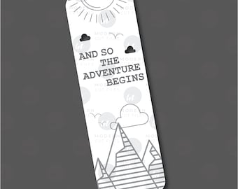 Adventure begins bookmark SVG// Laser cut file