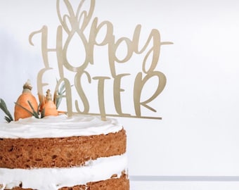 Hoppy Easter cake topper SVG// Easter cake topper SVG// Laser cut file // glowforge