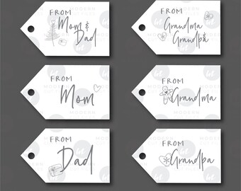 Holiday Gift Tags SVG//Christmas Gift Tag Set SVG// laser cut file