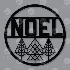 Noel Hoop SVG// Holiday SVG// Christmas SVG// Digital Christmas Decor// Laser Cut Designs// Cricut// Silhouette// Glowforge