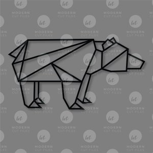 Geometric bear SVG// Wall art SVG// Laser cut file