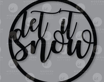 Christmas Wreath SVG// Let it Snow Hoop SVG// Holiday SVG// Christmas Svg// Cricut// Silhouette// Glowforge