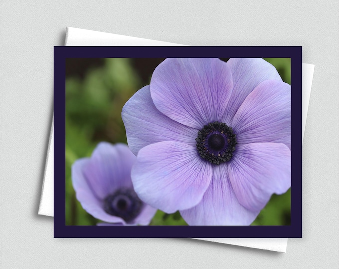 Purple Haze Blank Notecard, Floral Stationery, Floral Greeting Card