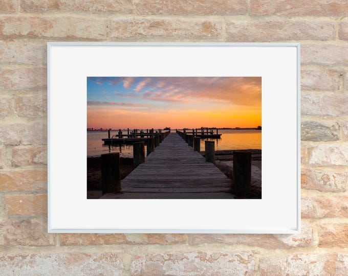 Assawoman Bay Sunset Photography Print: Fenwick Island Beach Decor