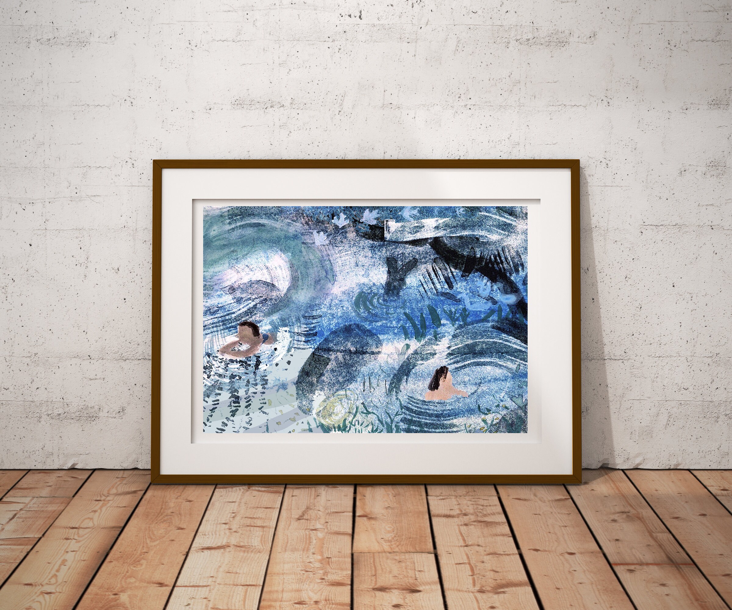 Wild Swimming | Art Print | A4| 297x210mm - Etsy UK