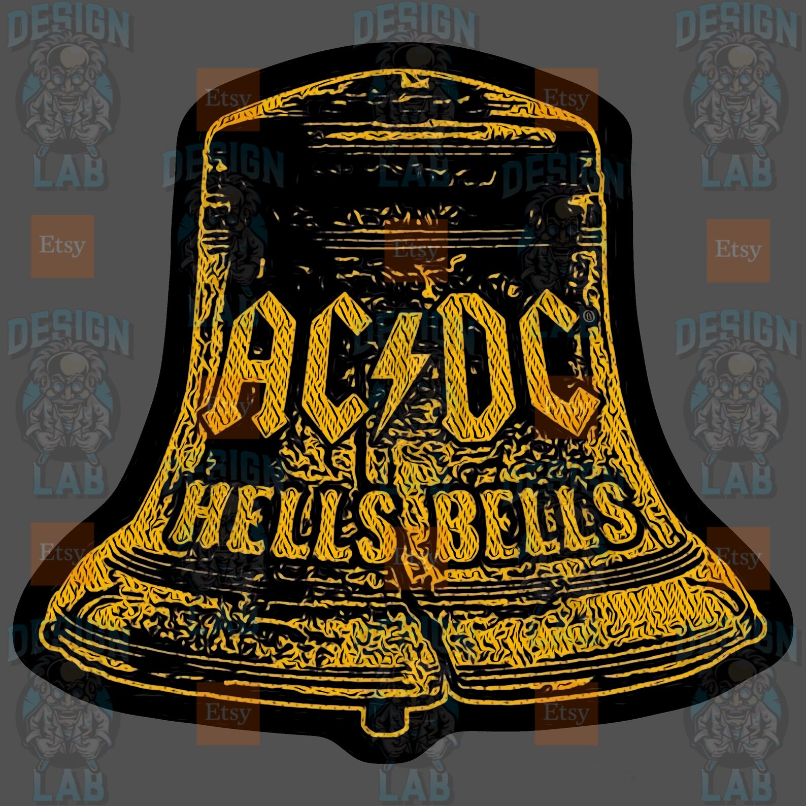 AC/DC Hells Bells Digital Design Download Instant Download Etsy