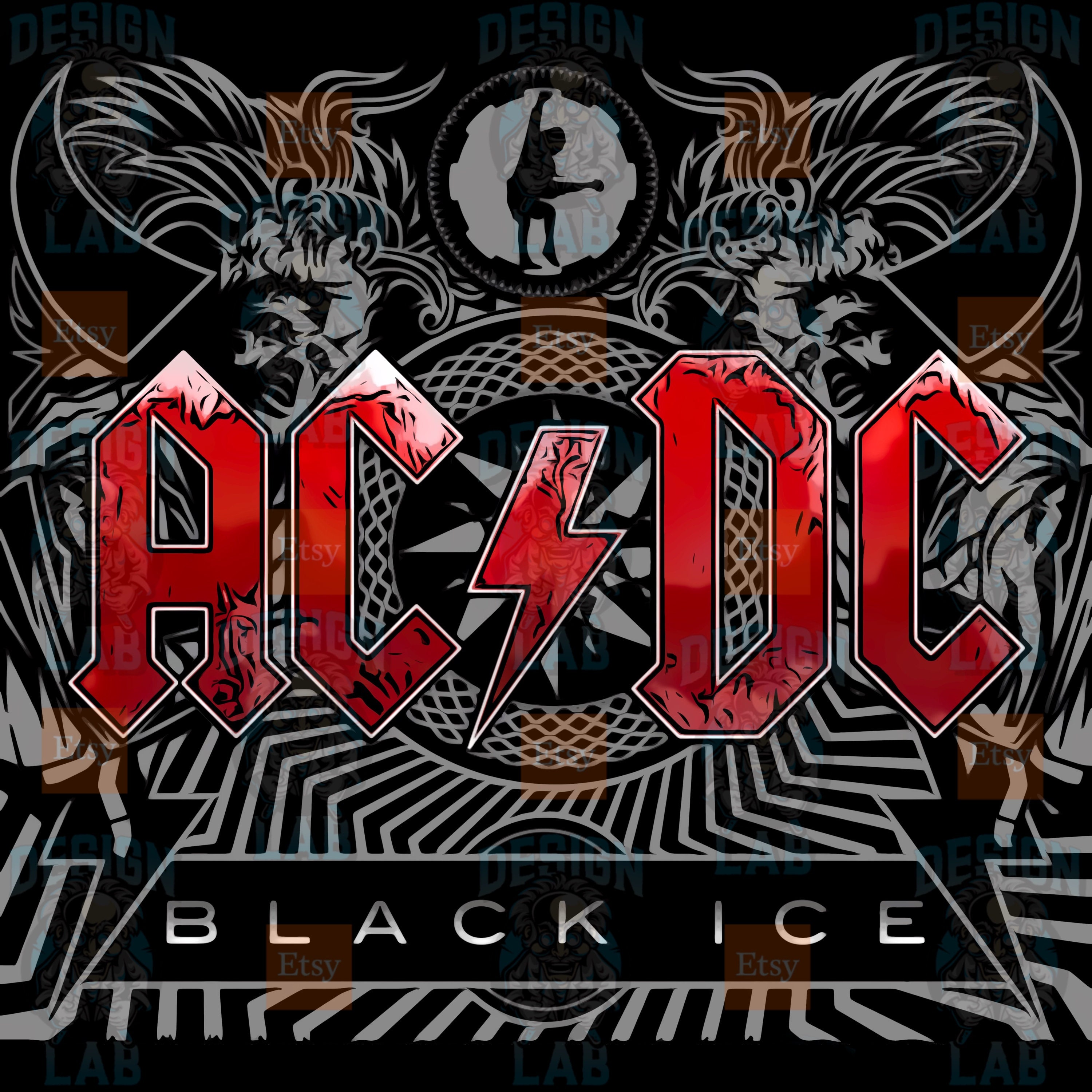 AC/DC Vintage Digital Design Download Instant Download | Etsy