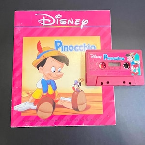 Vintage 1991 Disney&#39;s Pinocchio Read-Along Book and Cassette | Classic Children&#39;s Story