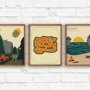 Twilight Inspired Art Print Set, Subtle Bookish Art, Mid Century Modern Art Print, Minimalist Fanart