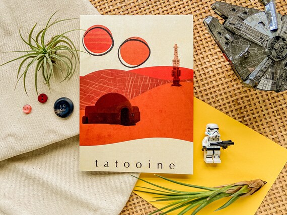 Star Wars Inspired Tatooine Wall Art, Minimalist Star Wars Wall Art, Star  Wars Planets, Modern Star Wars Wall Art, Star Wars Art Gift 