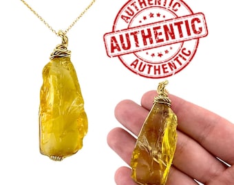 Andara Necklace Authentic Mt Shasta Andara Golden Andara Crystal Raw Pendant Gold Wire Statement Necklace   H296
