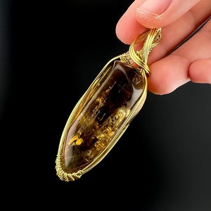 Crystal Necklace, Citrine, RA Citrine Vortex Created By Egyptian High Priestess. Handmade jewelry, Clear Curses, Money Stone #K152