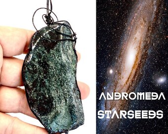 Hematite Crystal Necklace. Specular Hematite.Attuned to Energies of Andromeda For Starseeds, Grounding, Healing Crystals. #1724