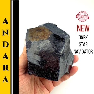 Andara Crystal Dark Star Navigator Midnight Blue Sparkle Galactic Guide for Oversoul Pathfinding and Spiritual Protection For Starseeds #671
