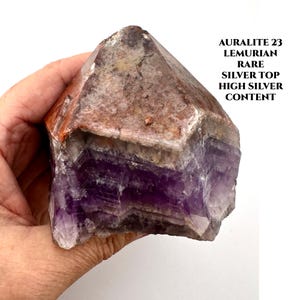 AURALITE 23 Crystals In One. Thunder Bay Amethyst. Blessed By A Shaman High Silver Content Spiritual Gift for Her/Him 1lb, Encoded #663