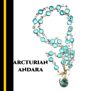 Andara Crystal Necklace for Arcturian Starseed Activation/Healing. Downloads. Authentic Blue Andara Mt Shasta. Sterling Silver Jewelry #2085