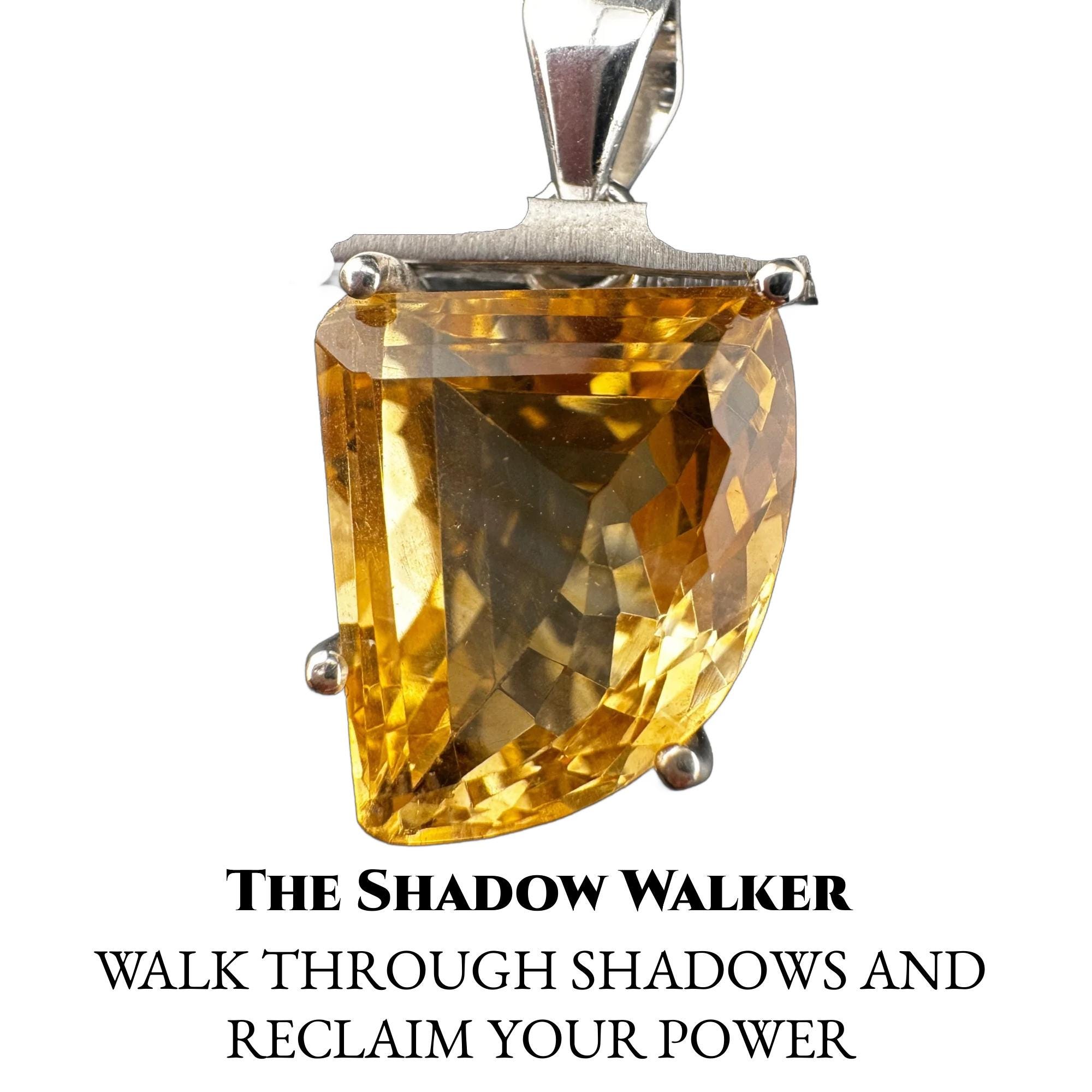 Citrine Pendant – Crystal Necklace for Shadow Work, Spiritual Protection, Transformation, Self Mastery, Healing, and Energy Clearing #3107