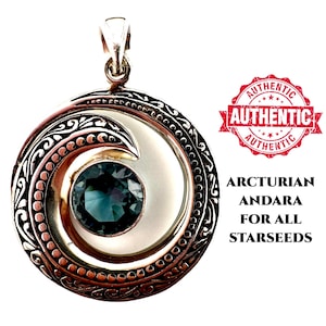 Crystal Necklace ANDARA NECKLACE  Encoded For Arcturian Starseeds Silver Necklace Authentic Blue Andara Mt Shasta. Encoded Jewellery,  #2307