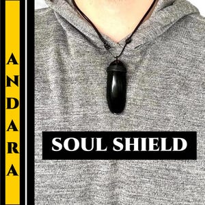 Black Andara Crystal Necklace for Shadow Work and Protection Mt Shasta Crystal Jewelry for Spiritual Warriors, Adjustable Unisex Gift #C170