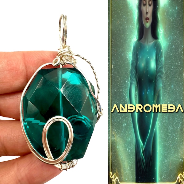 ANDARA CRYSTAL NECKLACE Encoded For Andromeda Starseeds. Handmade Jewelry, Authentic Andara. Green Andara. Gift for Her, Self Care #1821