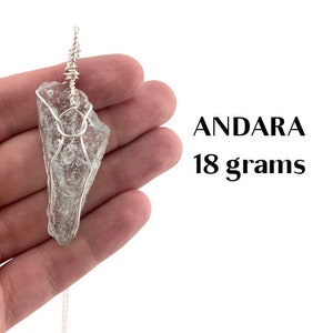 ANDARA Crystal  Necklace, STARSEED JEWELRY, Authentic Andara. Gift for Her, Crystal Jewelry, Self Care Gift,Handmade Jewelry, Silver #CK105