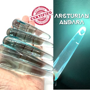Andara Crystal Wand Encoded For Arcturian Starseeds Self Care/Encoded Authentic Andara Metaphysical Crystal Mt Shasta Blue Andara Wand #357B
