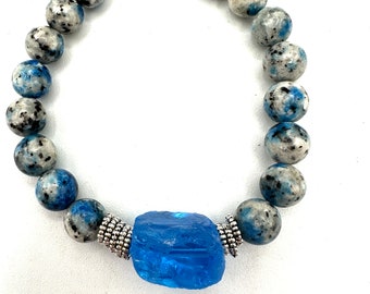 Andara Crystal Bracelet with K2 Jasper and Hematite – Archangel