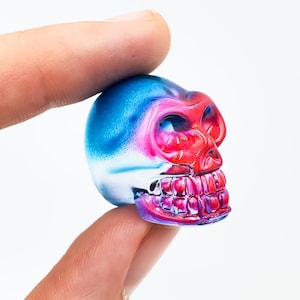 Andara Crystal Skull Cosmic Andara Encoded for All Starseeds Authentic Andara Universal Consciousness, Blue and Pink Rays of Encoded#K224