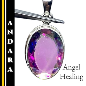 Andara Pendant Sterling Silver Encoded to Angelic Realm Authentic Crystal Blessed at Archangel Michael Vortex Spiritual Jewelry #1426