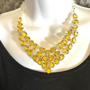 ANDARA NECKLACE Encoded to Christ Consciousness With Matching Earrings Authentic Yellow Andara Mt, Shasta Statement Necklace Encoded Jewelry