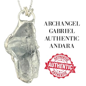 ANDARA CRYSTAL NECKLACE Encoded to Archangel Gabriel Authentic Andara. Handmade Jewelry, Raw Crystal Necklace Women/Mens Necklace #3070