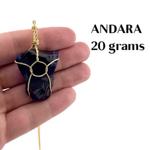 Andara Crystal Necklace Blue Authentic Encoded To Archangel Michael Handmade Jewelry Spiritual Protection Gift For Her One Of A Kind  #H108