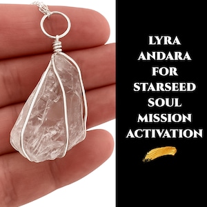Andara Necklace Encoded for Lyran Necklace Starseeds Gemstone Jewelry. Hand Wrapped Crystal Pendant Authentic Andara Mt Shasta  Rare #CK104