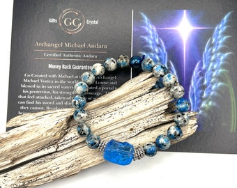 Andara Crystal Bracelet with K2 Jasper and Hematite – Archangel