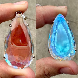 Andara Crystal Necklace Rainbow Authentic Mt Shasta Andara Large Silver Pendant Encoded at Archangel Michael Vortex #926