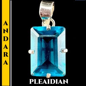 Andara Crystal Pendant in Sterling Silver Encoded for Pleiadian Starseeds Authentic Shasta Andara Spiritual Activation Gift for Her #91