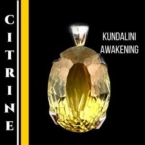 Citrine Necklace Kundalini Crystal Pendant Natural Citrine Jewelry For Manifestation Abundance Spiritual Necklace Yoga Gift For Her #2318